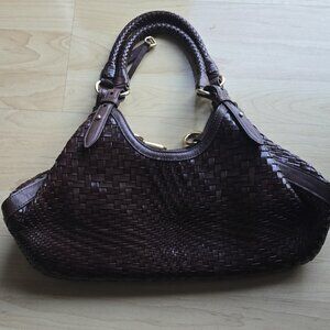 Cole Haan Genevieve Woven Leather Hobo Satchel